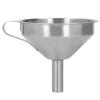 Stainless Steel Funnel with Strainer Brush Slick Exterior Thickened Handle Kitchen Industrial Large Funnel