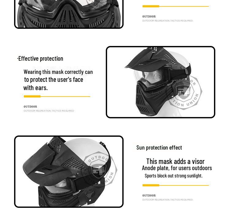 Tactical Dog Mask with Sports Lens and Nylon Protection