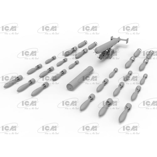 ICM 1/48 WWII British Aircraft Weapon Set Plastic Model Kit 48407