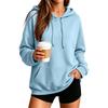 Unisex Hoodie Color Long Sleeve Loose Fit Plus Size Casual Pullover