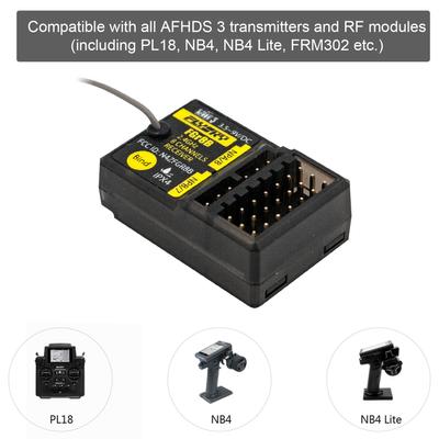 FLYSKY FGR8B 2,4 GHz 8CH Δέκτης PWM/ PPM/ Έξοδος i-bus για πομπούς AFHDS3 Μονάδες RF PL18/