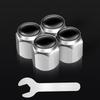 5pcs Metal Tire Valves Caps Corrosion Resistant Caps Hexagonal Designs Dust Proof Rubber Seal for Car & Motorcycles