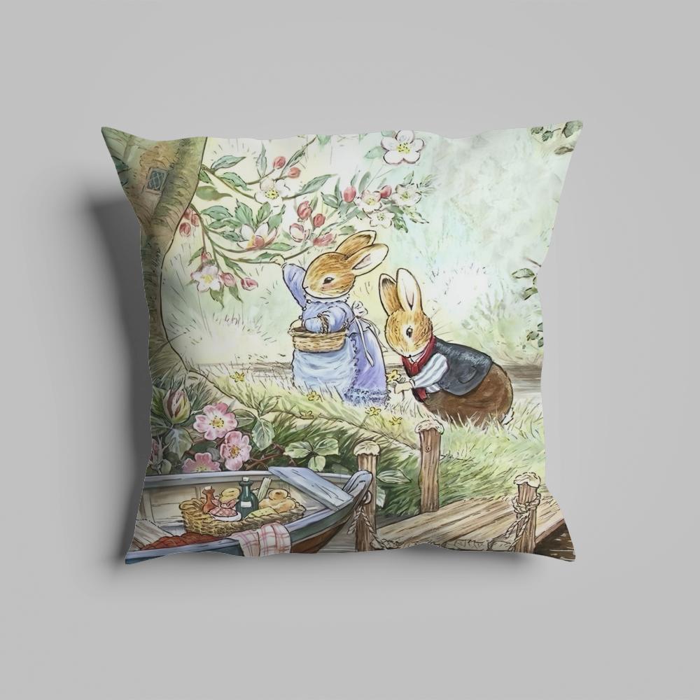 Pillow Case luxurious home office, sofa decorative Multi sized car seat cushions, pillowcases Cartoon p-peter r-rabbit