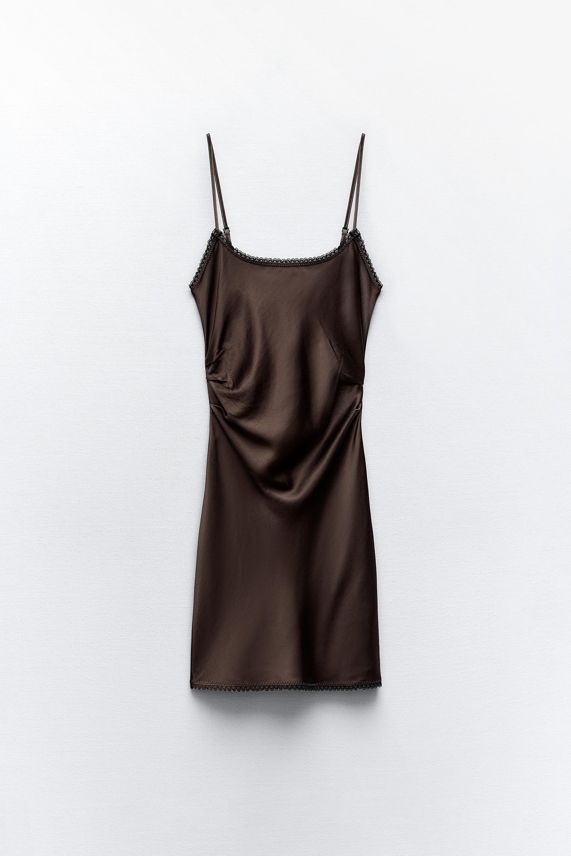 

DRAPED SATIN DRESS