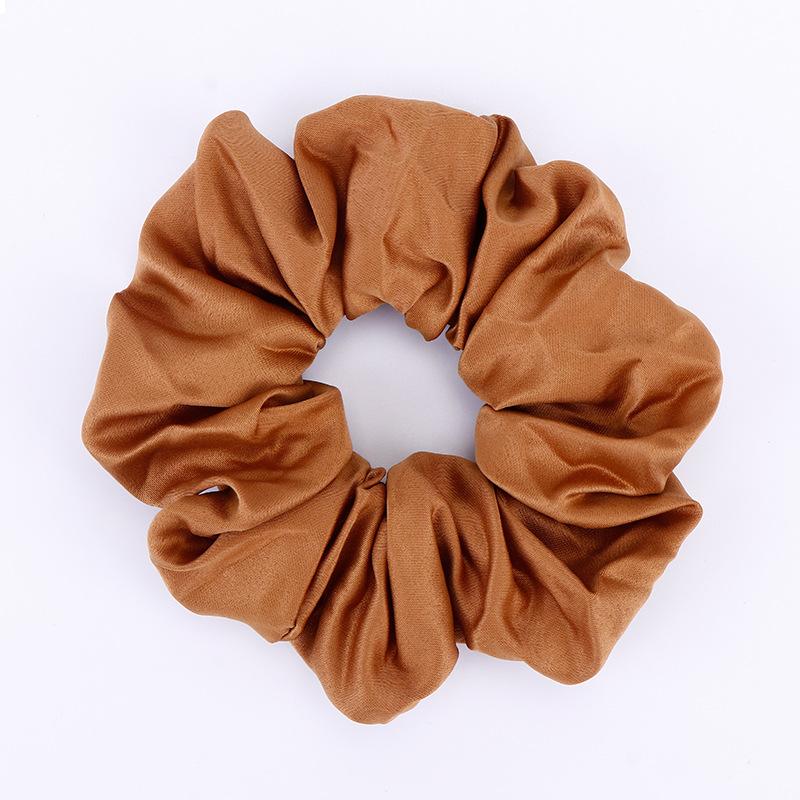 Einfarbiges Haargummi-Set für Damen, Satin, matt, Satin, Farbe, Tanga, Blumen-Haarschmuck, Stall, Nachtmarkt