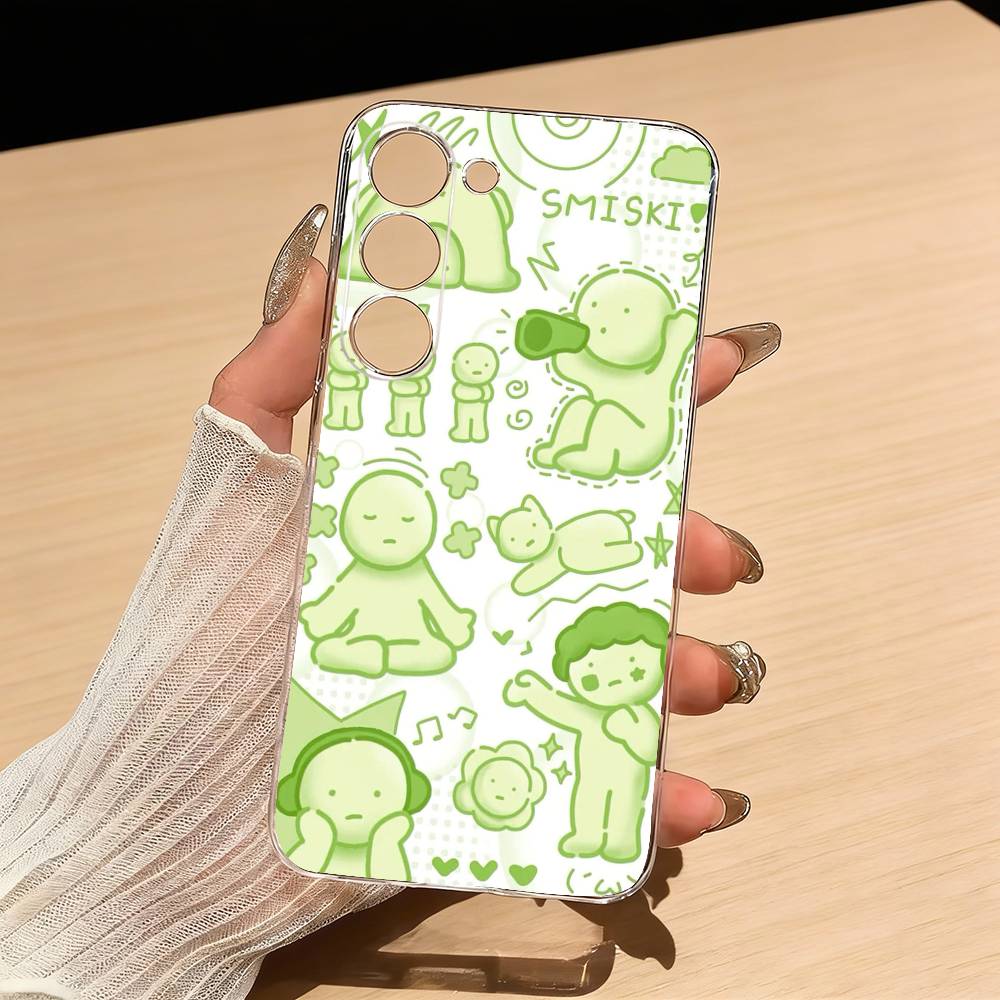 

Cute S-Smiski Phone Case For Samsung S25,S24,S21,S22,S23,S30,Ultra,S20,Plus,Fe,Lite Transparent Cover Samsung S21