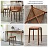 Stackable Padded Wooden Stool