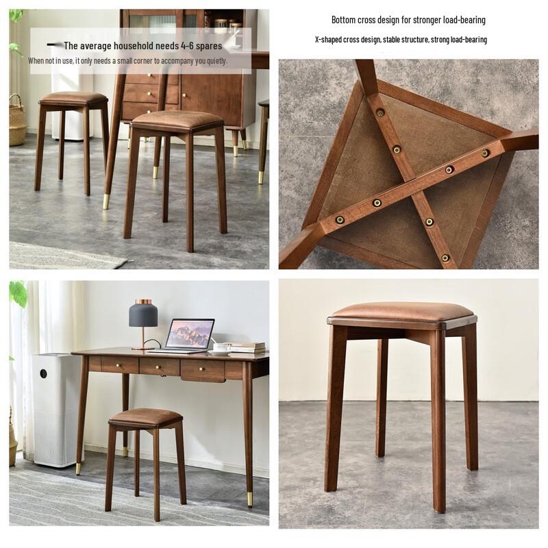 Stackable Padded Wooden Stool