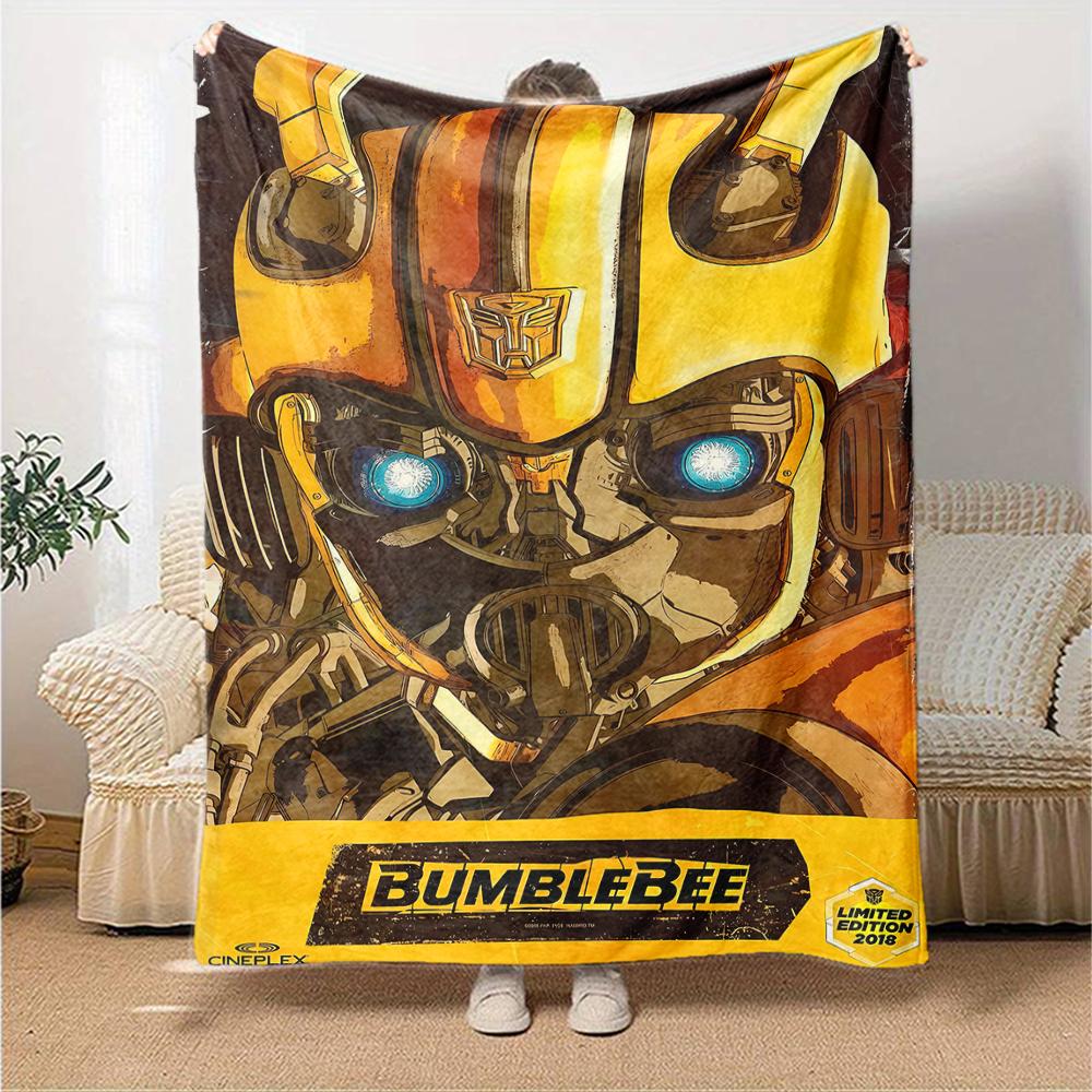 1pc Bumblebee1 Blanket, Gift, for Men and Women, Soft Blanket, Good for Sofa Bed Couch Travel, Lightweight Flannel Blanket