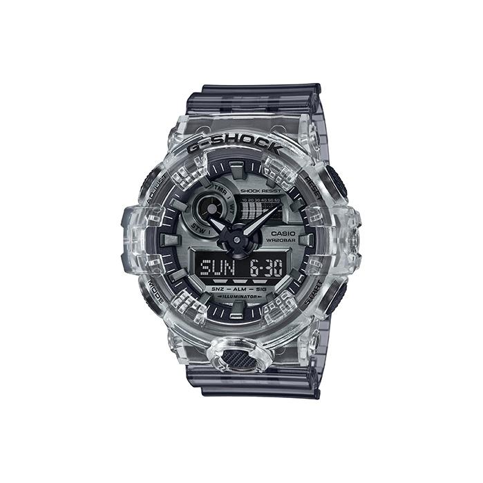 CASIO See Thru Ice Tough 1.0 Quartz Movement Resin Strap Watch Men's Watches Gray Dial GA-700SK-1APRS