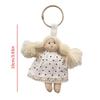 Cute Cartoon Doll In Floral Dress Keychain For Woman Girls Pendant Bag Decor Braid Accessory Fabric Toy Keyring Decoration