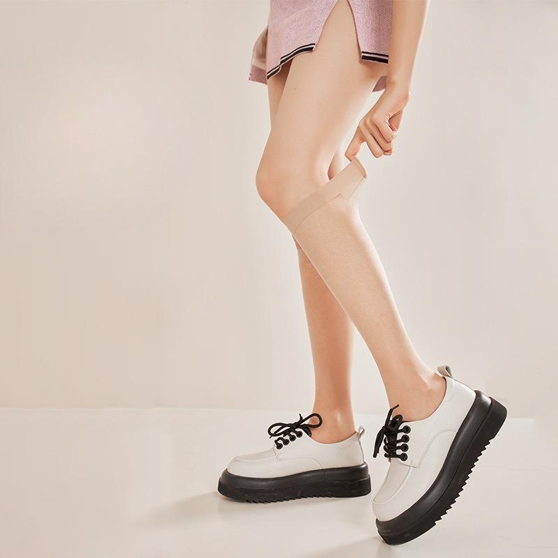 Knee-high Silk Stockings for Women, Thin Mid-calf Ultra-thin Half-length Anti-snagging Silk Calf Stockings, Concealer Long Calf Beauty Stockings