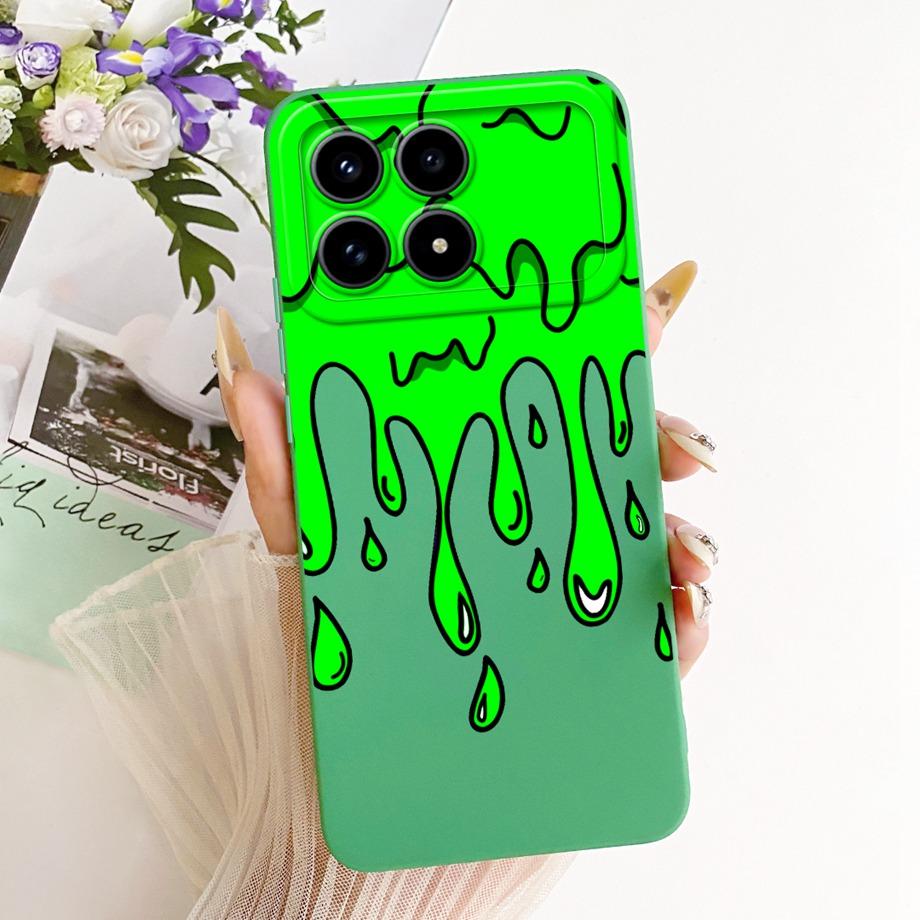 Phone Case For Xiaomi Poco F8 F8Pro Capa Cat Cartoon Dragon Animal Pattern Bumper For Redmi K90 K90Pro Max Soft Silicone Cover