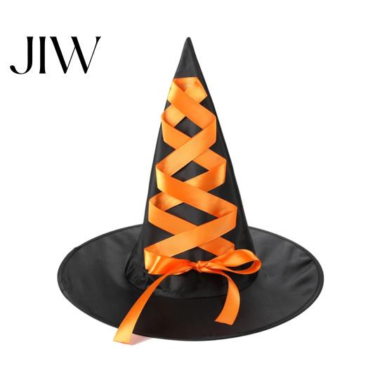 Creative Halloween Witch Hat, Reusable Oxford Cloth Pointed Wizard Hat for Costume, Carnival, Masquerade, Cosplay Party Stage Performance Costume