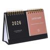 Monthly Flip Standing Desktop Calendar 2026 Home Office Supply Twin-Wire Binding