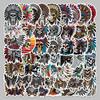 50PCS Retro Chief Skull Stickers: Cool, Creative, Waterproof Halloween Décor for Journals & Glass