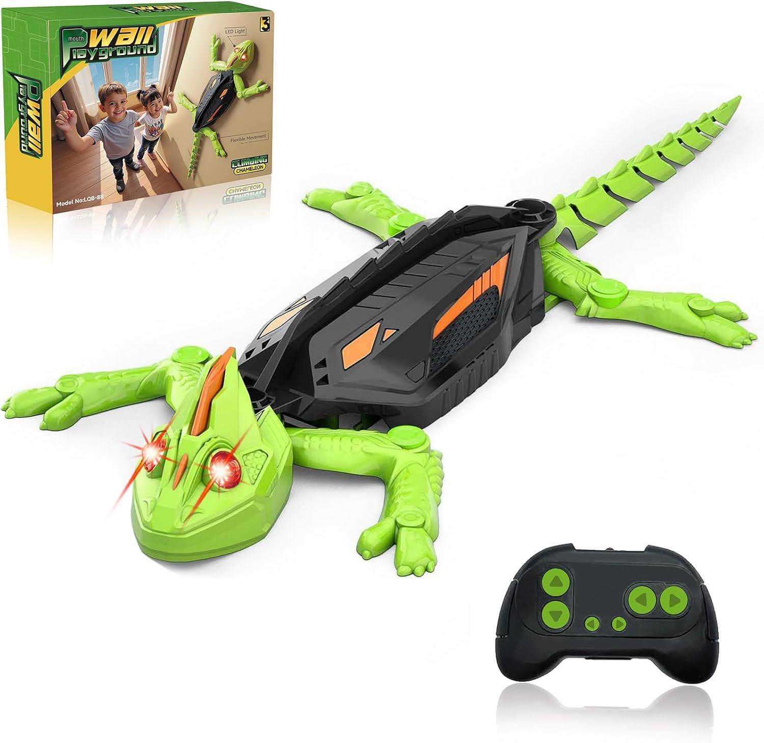 Remote Control Wall-Climbing Gecko Robot Toy - Rechargeable Lizard Prank Car