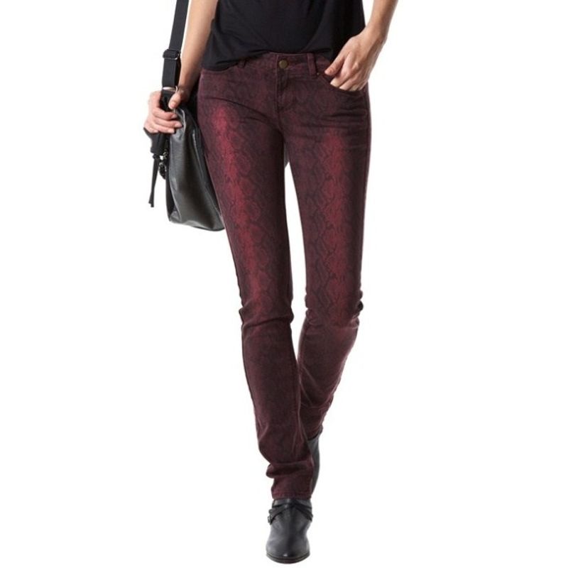 Elastic Fabric Five Bag Models Mid-Waist Pencil Pants Casual Pants Fashion Spring and Autumn New Python Pants Thin Elegant Special Offer