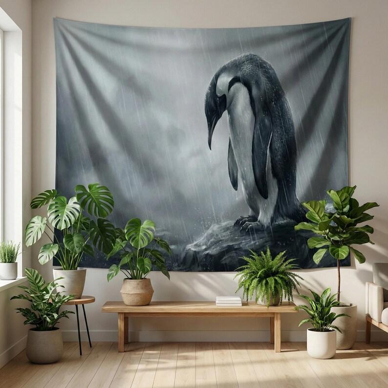Void Penguin tapestry 75x100 чёрный