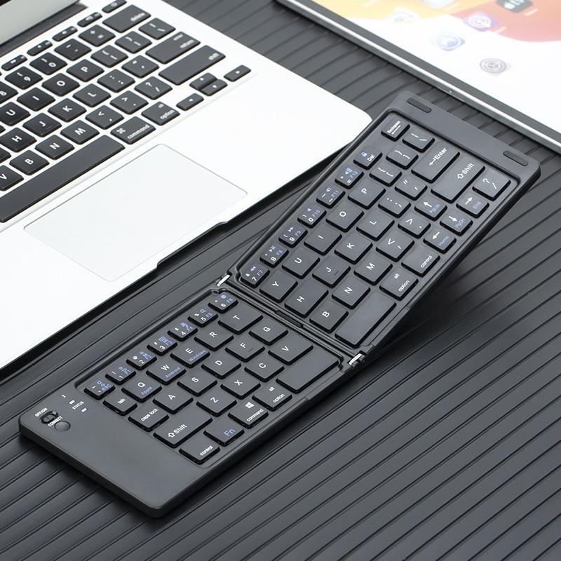 Wireless Bluetooth Two Folding Mini Keyboard Tablet Phone Notebook Three System Universal Portable Compact Keyboard