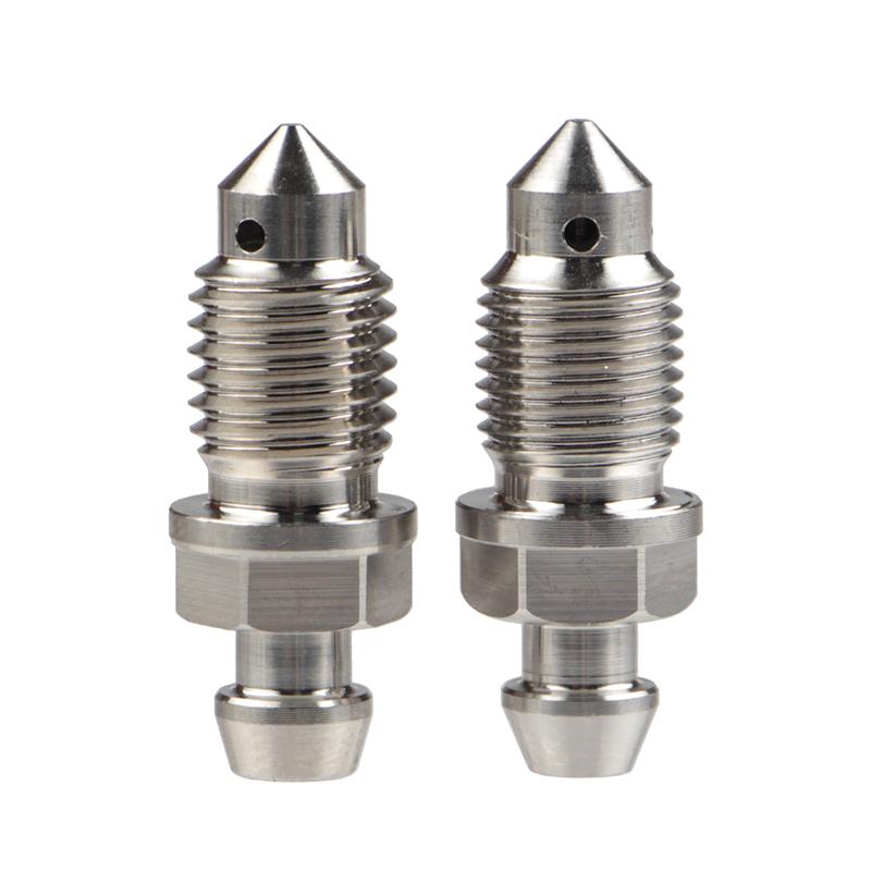 Universal CNC M10x18 Pitch 1.0/1.25mm Motorcycle Brake Calipers Bleed Screw Nipple Oil Hose Oil Drain Nozzle Bolt With Dust Cap