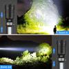 Portable Zoom Torch High Power LED Flashlight Type-C Rechargeable Waterproof Light with COB Side Lamp for Outdoor Camping Hiking