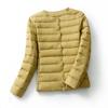 Women Puffer Jacket Down Parka Overcoat Ultralight Warm Portable Collarless O Neck Padded Spring Winter