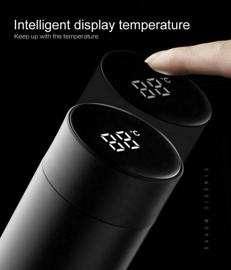 450ml nerezová termoska Vakuový hrnek Cestovní láhev na vodu Hrnek Hrnek LED