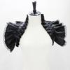 Fashion White Mesh Detachable Fake Collar Ruffle Tulle Shrug Scarf Decorative Collar Shoulder Wrap Stage Party Ornaments