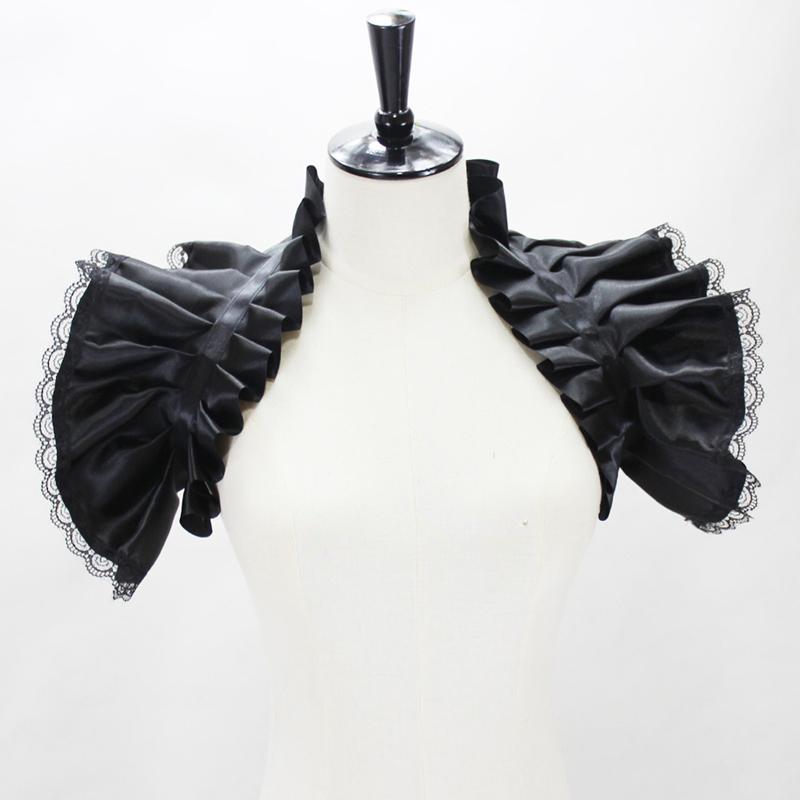 Fashion White Mesh Detachable Fake Collar Ruffle Tulle Shrug Scarf Decorative Collar Shoulder Wrap Stage Party Ornaments