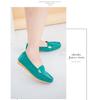Women's Flat Single Shoes Four Seasons Large Size Bean Shoes Frosted Breathable Shallow Flat Heel Versatile Non-slip Women's Shoes Trend