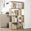 Room Divider Bookshelf with 4 Shelves Sonoma Oak Finish 70 X 24 X 129 Cm