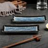 Japanese Style Ceramic Rectangular Sushi Plate