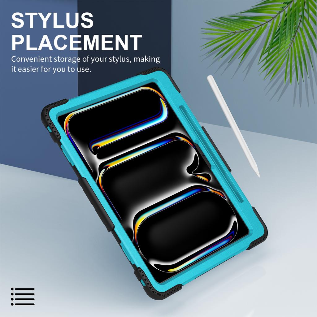 Für iPad Pro 13 (2024) Ständer Hülle Stoßfeste Tablet Hülle mit Schultergurt