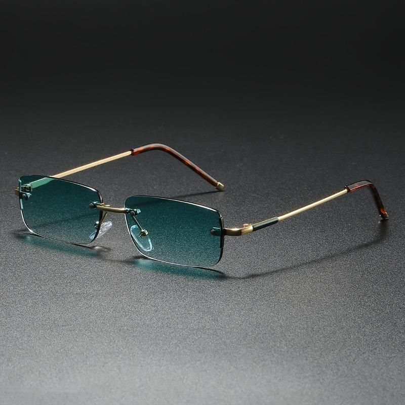 Неполяризованные квадратные винтажные солнцезащитные очки женские квадратные цветные классические повседневные безободковые мужские солнцезащитные очки