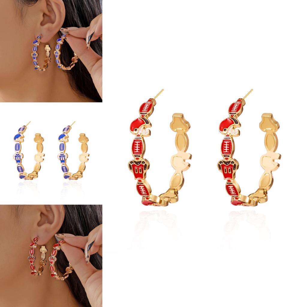 Stylish Geometric Earrings For Sports Fans With Nickelfree Posts