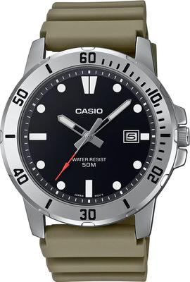 CASIO Standaard Analoog Quartz Horloge Militair Olijfgroen Buitenlands Model [Casio] Heren MTP-VD01-3EV [Artikel]