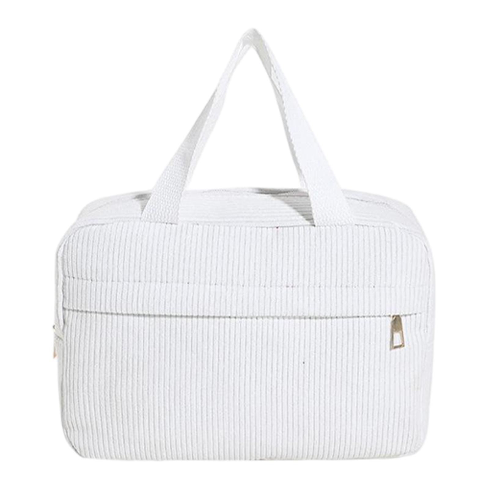 Custom Embroidered Name Handbag Corduroy Trendy Tote Bag Retro- Square Box Bag One Size белый 1490₽