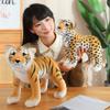 Peluche Animali Selvatici Realistici Giocattoli Peluche Tigre Leone Leopardo Bambola Animale Coccoloso Super Fresco Decorazione per la Casa Regalo di Compleanno per Bambini