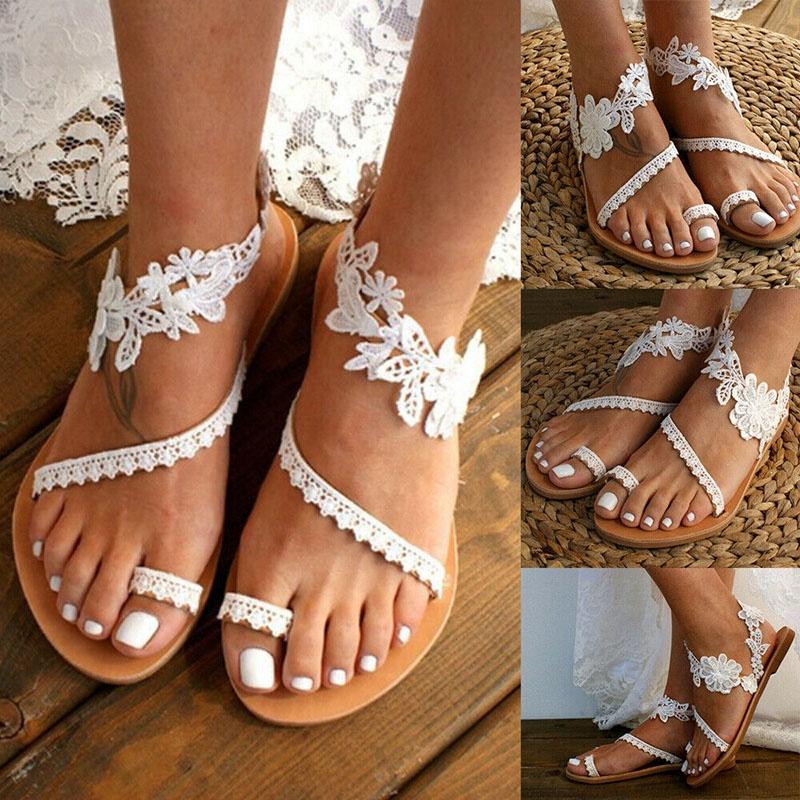 Stylish Ladies Flat Casual Shoes With Sexy Lace And Breathable Design