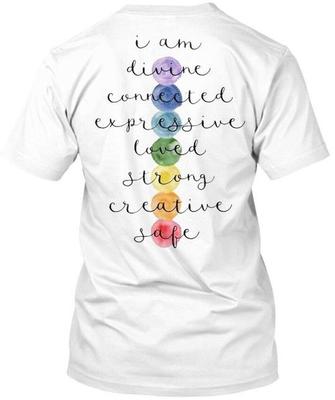 I Am Divine Chakra T-Shirt Made In the USA Size S To 5XL