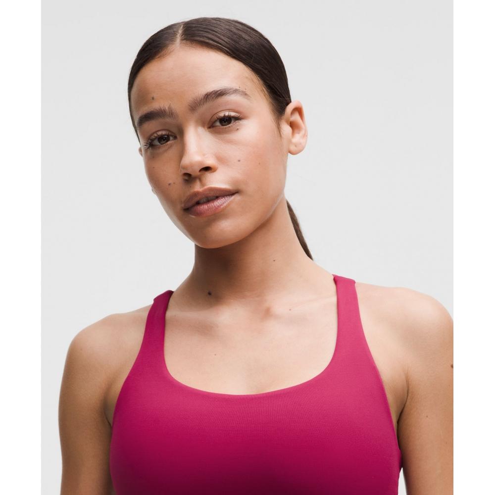 Lululemon Energy Longline Bra  MeDium Support  B D Cups Magenta Smoke