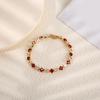 Geometric Pattern Cubic Zirconia Tennis Bracelet Gold Plated Copper Chain Wristband Wrist Accessory For Women Men
