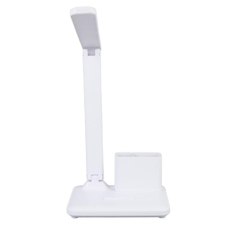 LED Desk Lamp with Detachable Pen Holder Rotating Head Stepless Dimming 3 Color Temperatures Eye Caring Touch Table Reading Lamp