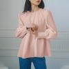 Spring and Summer Long-sleeved Embossed Women's Shirt Dark Pattern Loose Top New Style