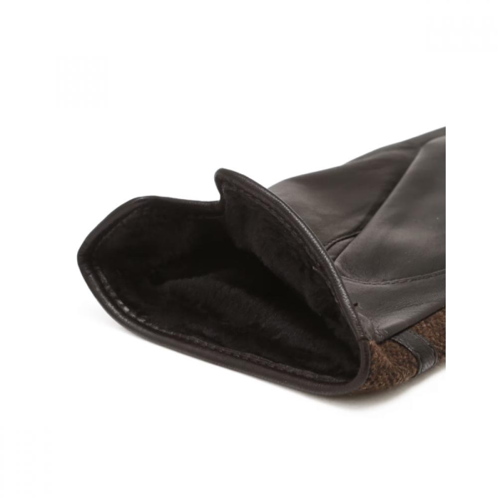 DakS Women S gloveS Brown Herringbone Leather gloveS Dcgv6f281w3