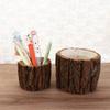 Cosmetic Holder Wooden Bark Pen Holder Multifunctional Stationery Box  Home Office