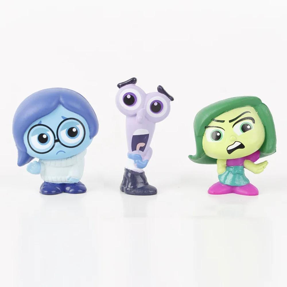 9pcs/set Inside Out Intensa Mente Vice Versa Joy Sadness Anger Disgust Fear Action Figure Cartoon Doll Collection PVC Model