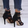 Sommer Neue Große Größe frauen Schuhe Mode Elastische Band Feine High Heel Sandalen