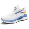 Mens Breathable Running Shoes Lightweight Cushioned Sneakers With Rotating Buckle
